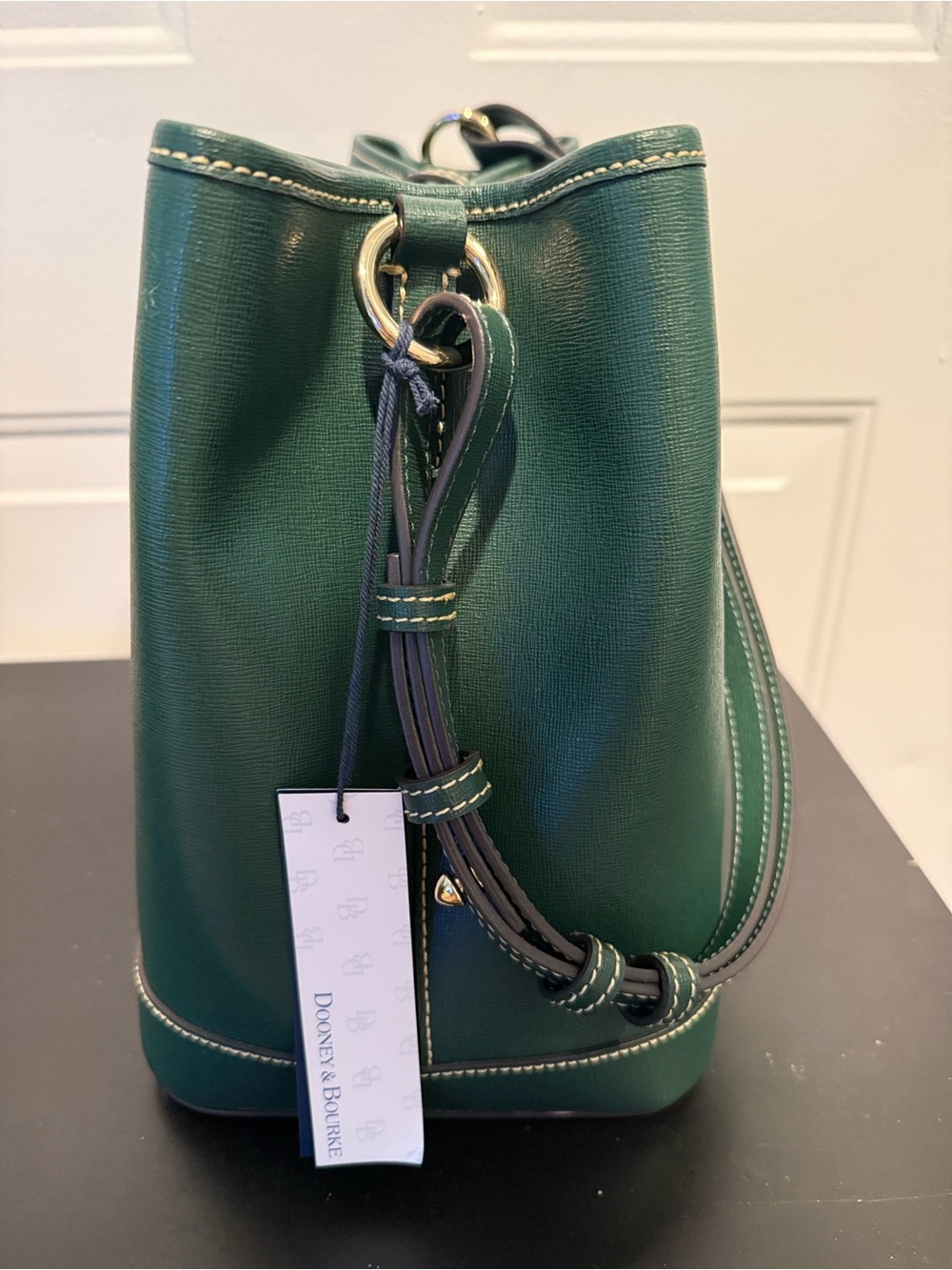 NWT Dooney & Bourke Saffiano Perry Satchel - IVY - Picture 4 of 15